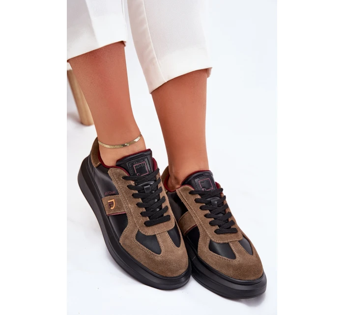 Dámské Kožené Tenisky Na Platformě Daniel Lopez Just Dare SS2D4001 Černé Dámské Kožené Tenisky Na Platformě Daniel Lopez Just Dare SS2D4001 Černé