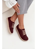 tenisky z přírodního semiše 314 bordó model 21712710 - Zazoo