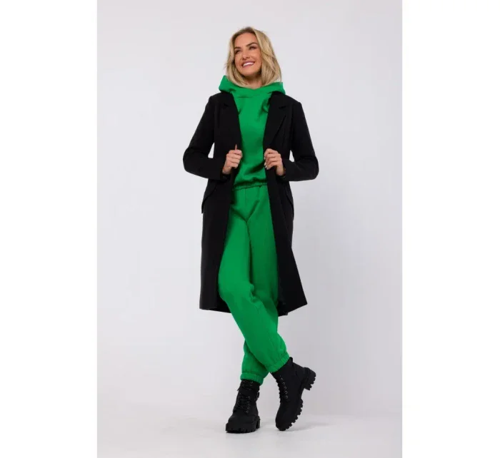 M758 Kabát na knoflíky - černý