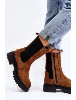 Dámské boty Chelsea se zipem Camel Samil Dámské boty Chelsea se zipem Camel Samil
