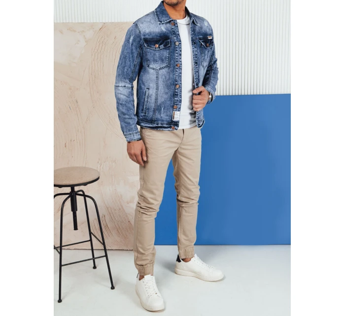 Pánská tmavě modrá džínová bunda Dstreet TX4688 Pánská tmavě modrá džínová bunda Dstreet TX4688