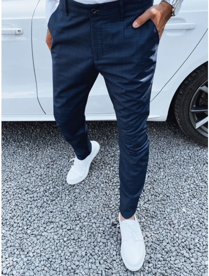Pánské tmavě modré kalhoty FashionStreet chinos UX4393