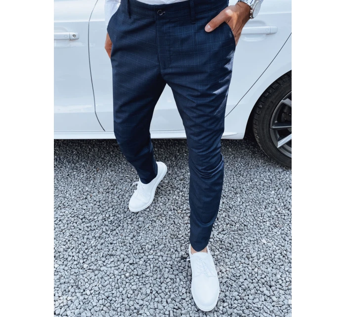 Pánské tmavě modré kalhoty FashionStreet chinos UX4393