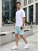 Pánské modré teplákové kraťasy FashionStreet SX2631 Pánské modré teplákové kraťasy FashionStreet SX2631