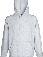 Fruit of the Loom Lightweight Hooded Sweat Pánská raglánová mikina s kapucí 16.2140 heather grey