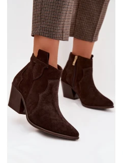 Kožené kožené boty Z Zázvoru Kakaové Zazoo 3153