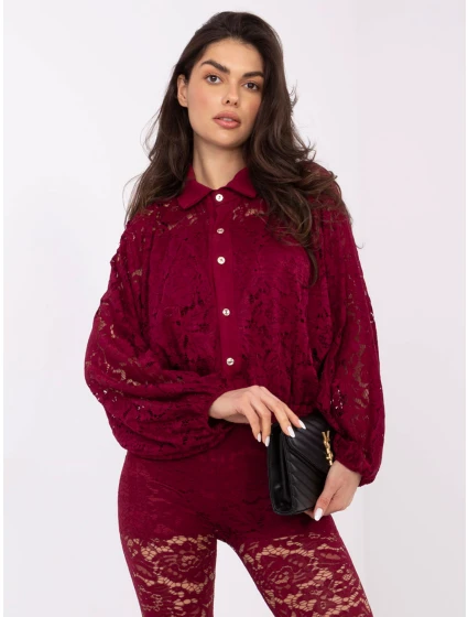 Koszula MI KS model 21766146 bordowy - FPrice