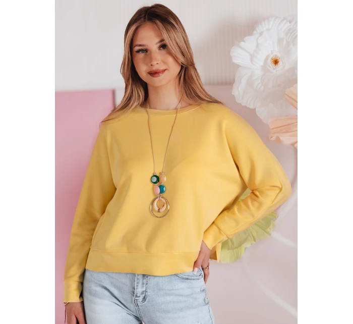 Dámská máslová halenka oversize s přívěskem žlutá Dstreet model 21986121 - FashionStreet
