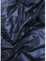 Tmavě modro-šedá oboustranná dámská bunda (B9555)