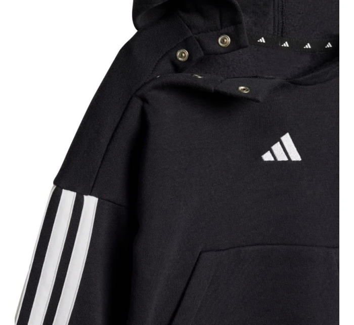 Dětské tepláky adidas Essentials Joggers 3 Stripes Fleece Hoodie black JD6484 Dětské tepláky adidas Essentials Joggers 3 Stripes Fleece Hoodie black JD6484