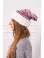 Dámská čepice Feba K330 ecru+violet Dámská čepice Feba K330 ecru+violet