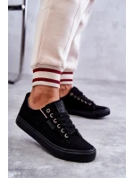 Dámské tenisky z nízkého materiálu Big Star KK274004 Černá Dámské tenisky z nízkého materiálu Big Star KK274004 Černá