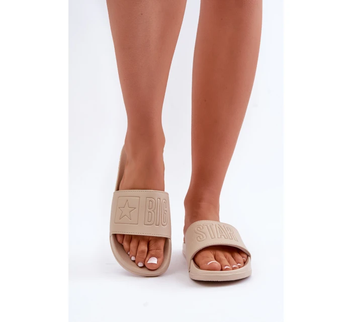 Pěnové Dámské Pantofle Big Star model 21676330 Béžové - Big Star Shoes Pěnové Dámské Pantofle Big Star model 21676330 Béžové - Big Star Shoes
