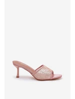 Zdobené Pantofle Na Jehlách Šampaňské Ennoriel