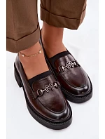 Kožené dámské mokasiny s ozdobným detailem Vinceza 39985 Čokoládové Kožené dámské mokasiny s ozdobným detailem Vinceza 39985 Čokoládové