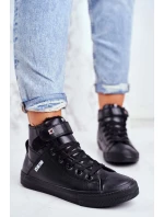 Zateplené Kožené Tenisky BIG STAR model 21518611 Černé - Big Star Shoes