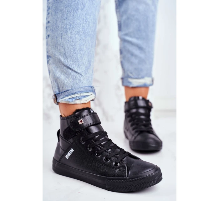 Zateplené Kožené Tenisky BIG STAR model 21518611 Černé - Big Star Shoes