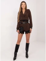 Szorty IT SN model 21799728 ciemny brązowy - FPrice Szorty IT SN model 21799728 ciemny brązowy - FPrice