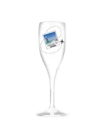 Vlastní text na cestovatelskou prosecco sklenici