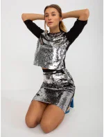 Dámská sukně LK SD model 18694727 Stříbrná - FPrice