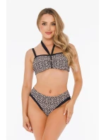 Dámské dvoudílné plavky Luxe 7 S939LX7 béžové se vzorem - Self