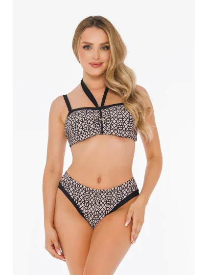 Dámské dvoudílné plavky Luxe 7 S939LX7 béžové se vzorem - Self