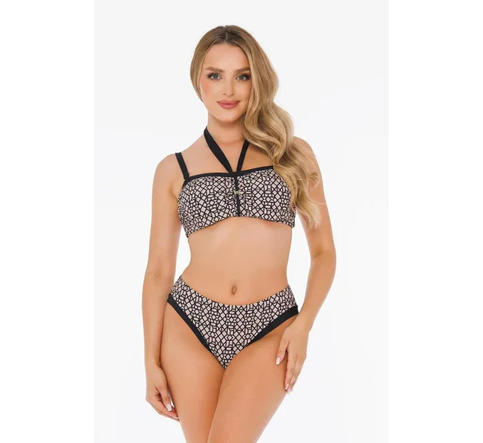 Dámské dvoudílné plavky Luxe 7 S939LX7 béžové se vzorem - Self