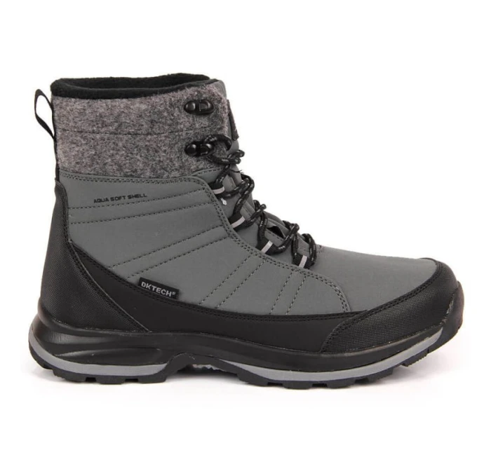 Zimní sněhové boty nepromokavé šedé DK Zimní sněhové boty nepromokavé šedé DK