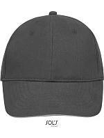 SOL'S Buffalo 6 panelová baseballová kšiltovka 25.8100 dark grey/light grey