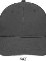 SOL'S Buffalo 6 panelová baseballová kšiltovka 25.8100 dark grey/light grey