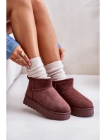 Dámské Sněhule Na Platformě Zateplené Kožíškem Tmavě Hnědé model 21672069 - Boto Dámské Sněhule Na Platformě Zateplené Kožíškem Tmavě Hnědé model 21672069 - Boto