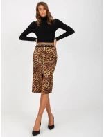Sukně VI SD model 17856964 černá a béžová - FPrice Sukně VI SD model 17856964 černá a béžová - FPrice