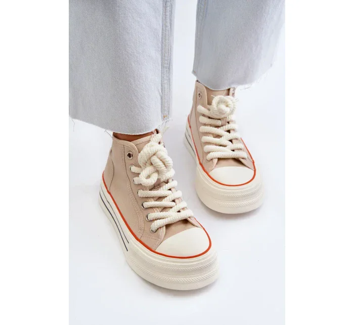 Dámské Tenisky na platformě Béžové Aineri Dámské Tenisky na platformě Béžové Aineri