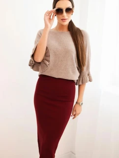 Dámská sukně model 21954787 bordó - Kesi