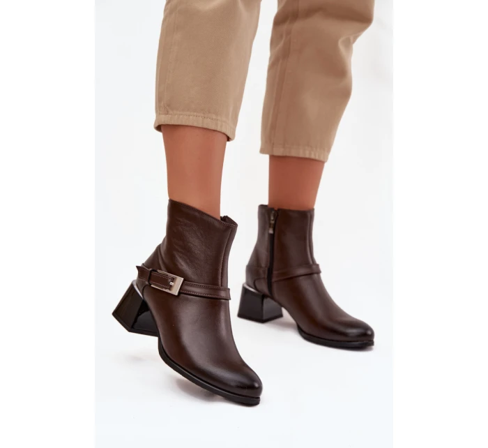 Boty na podpatku model 220702 Step in style Boty na podpatku model 220702 Step in style