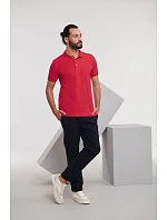 Pánské elastické piqué polo 10. burgundy model 22473901 - Russell Athletic Pánské elastické piqué polo 10. burgundy model 22473901 - Russell Athletic