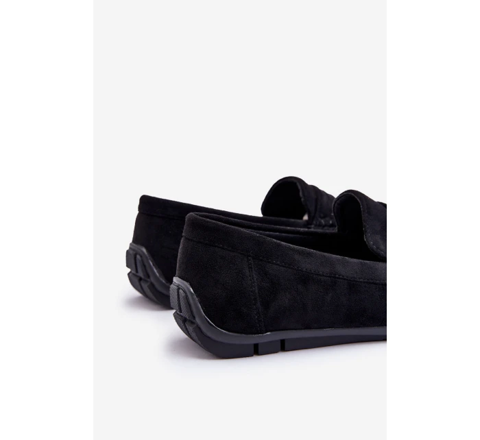 Mužské semišové mokasíny černé Wesley