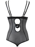 Dámské sexy body V-10110 Černá s tělovou - Axami Dámské sexy body V-10110 Černá s tělovou - Axami