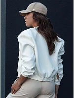 Dámská bunda bomber TY4305 smetanová - FashionStreet