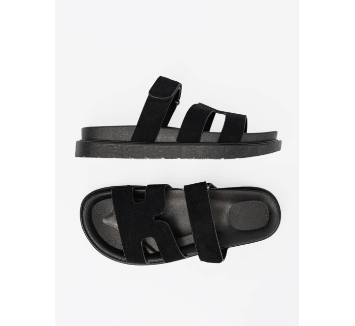 Praktické  nazouváky černé dámské platforma