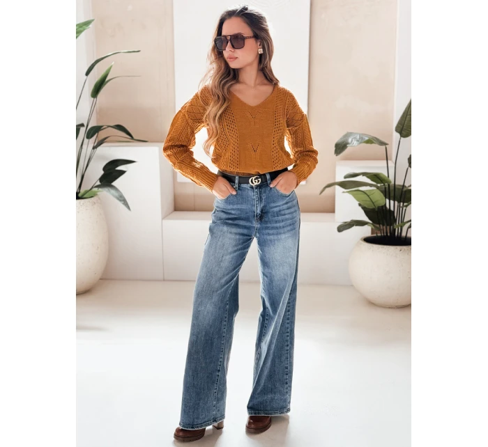 Dámský svetr DARIA mustard FashionStreet MY1727