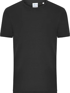 Daiber 8040 Pánské bio tričko s jemným žebrováním 02.8040 black