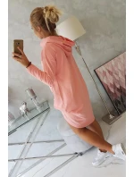 Mikina s dlouhými zády a kapucí meruňková Mikina s dlouhými zády a kapucí meruňková