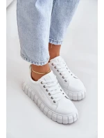 Zateplené Dámské Sneakersy Big Star MM274616 Bílé Zateplené Dámské Sneakersy Big Star MM274616 Bílé