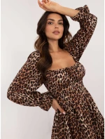 Šaty DHJ SK černá a béžová model 20509577 - FPrice Šaty DHJ SK černá a béžová model 20509577 - FPrice