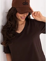 T shirt RV BZ model 22097887 ciemny brązowy - FPrice