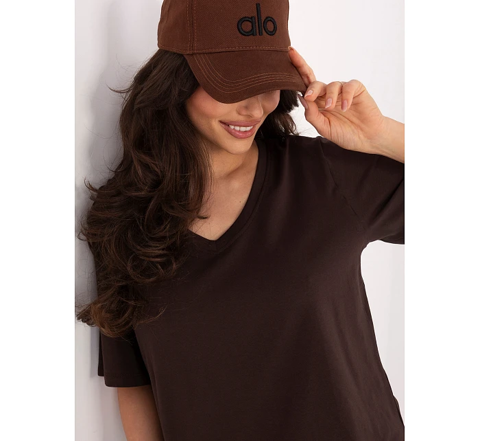 T shirt RV BZ model 22097887 ciemny brązowy - FPrice