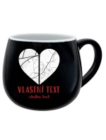 Personalizovaný keramický hrníček - dvě mapy jako srdce