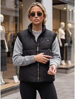 Kamizelka damska pikowana ze stójką czarna model 22354106 - FashionStreet