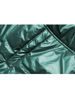 Zelená/béžová dámská oboustranná bunda (BH-2204BIG)